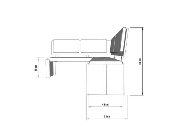 Rohová lavice NK11 - Image 2